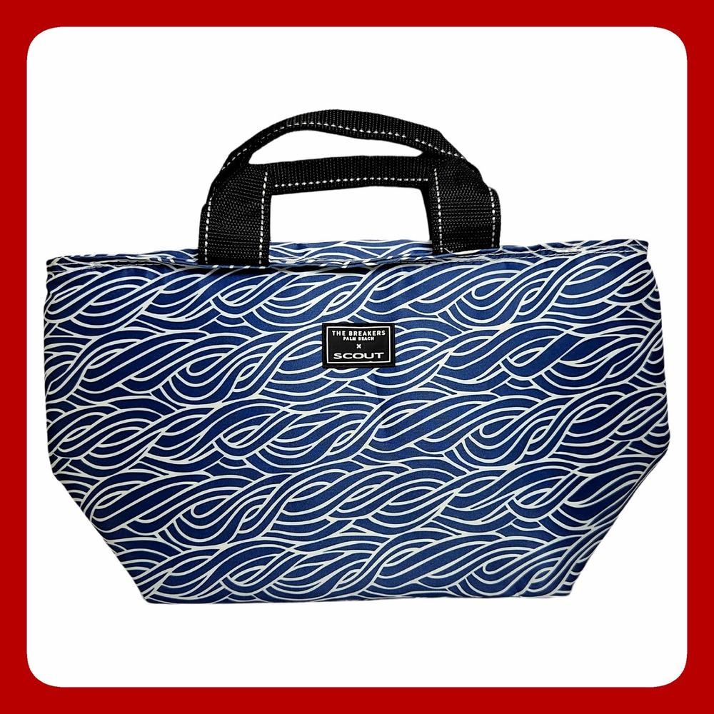 SCOUT The Breakers Palm Beach Blue Wave Insulated Picnic Lunch Tote Bag EUC